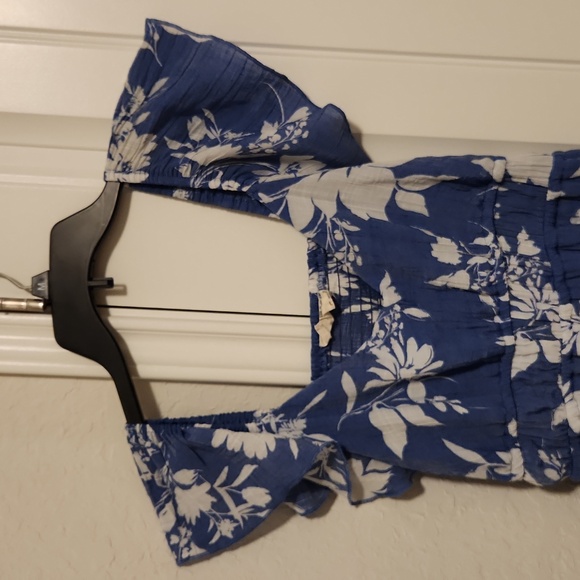 Blue floral dress open back - Picture 4 of 6